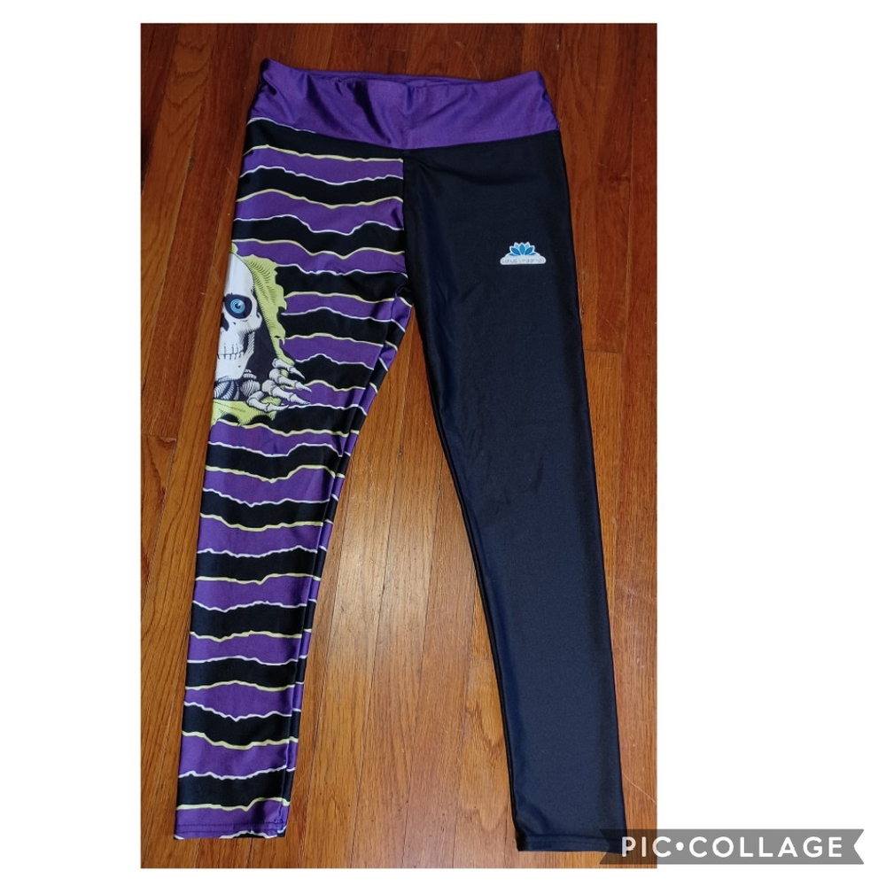 Lotus Leggings w/Skulls Sz XXL
